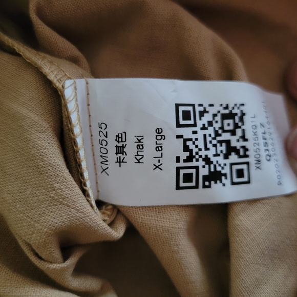 Men's Khaki linen pants - Picture 3 of 3